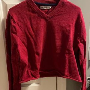 Nautica Medium size Red Sweater Top with a cut bottom